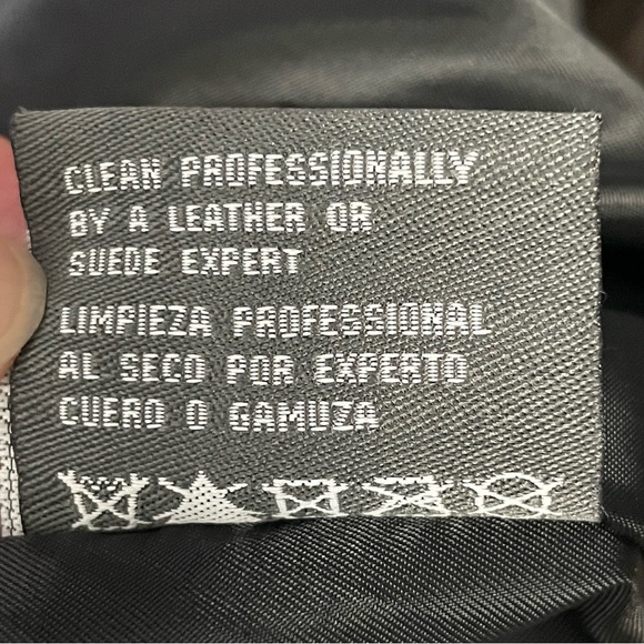 Kenneth Cole Reaction Leather Bomber Coat zip up Lined Brown Medium - Picture 11 of 13